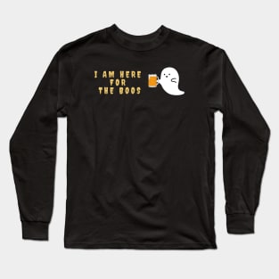 I am here for the boos Cute Halloween Ghost Long Sleeve T-Shirt